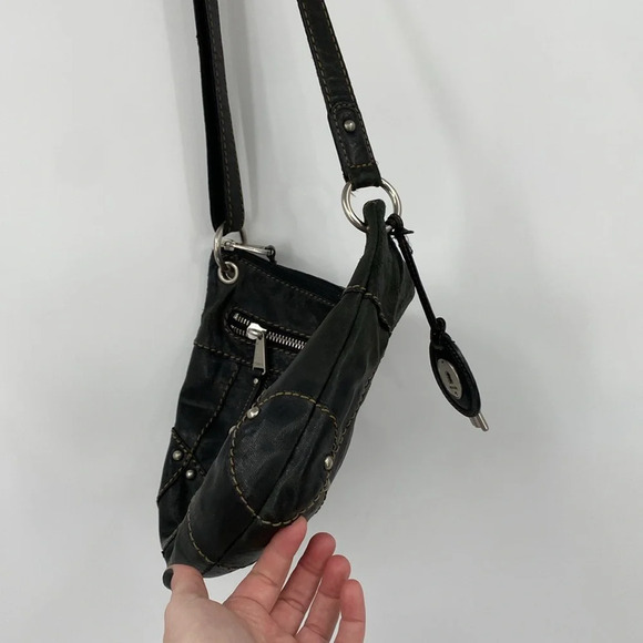 Fossil Long Live Vintage Sling Crossbody Bag Womens OS Brown Leather Pockets - Picture 7 of 15